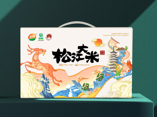 松林大米品牌策劃包裝，大米品牌設(shè)計 - 上海美御