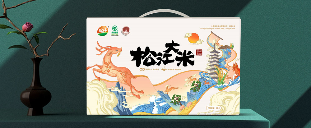 松林大米品牌策劃包裝，大米品牌設計 - 上海美御