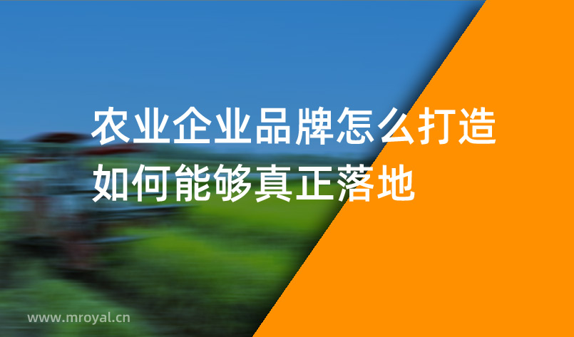 農(nóng)業(yè)企業(yè)品牌怎么打造，如何能夠真正落地