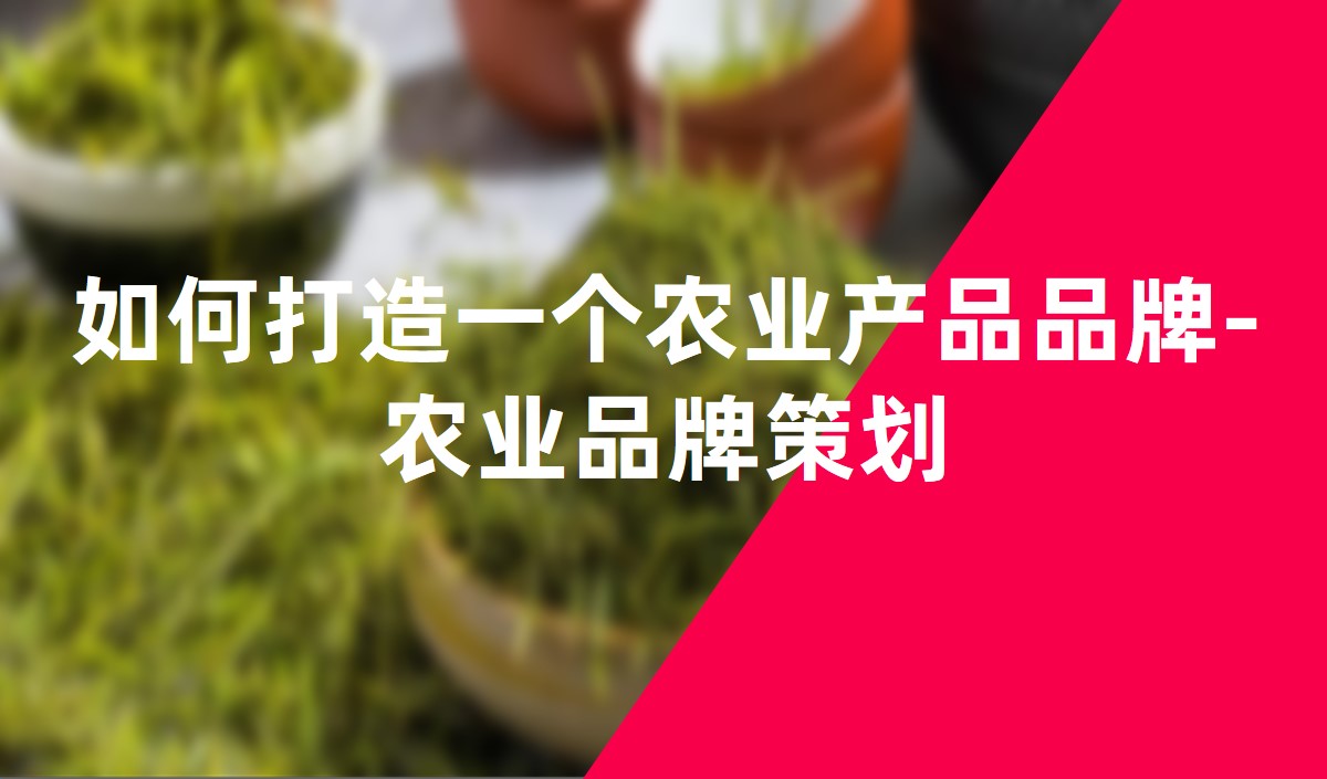 如何打造一個農業(yè)產品品牌-農業(yè)品牌策劃